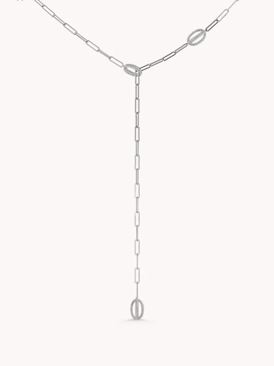 Srebrna ogrlica Karike elegancije