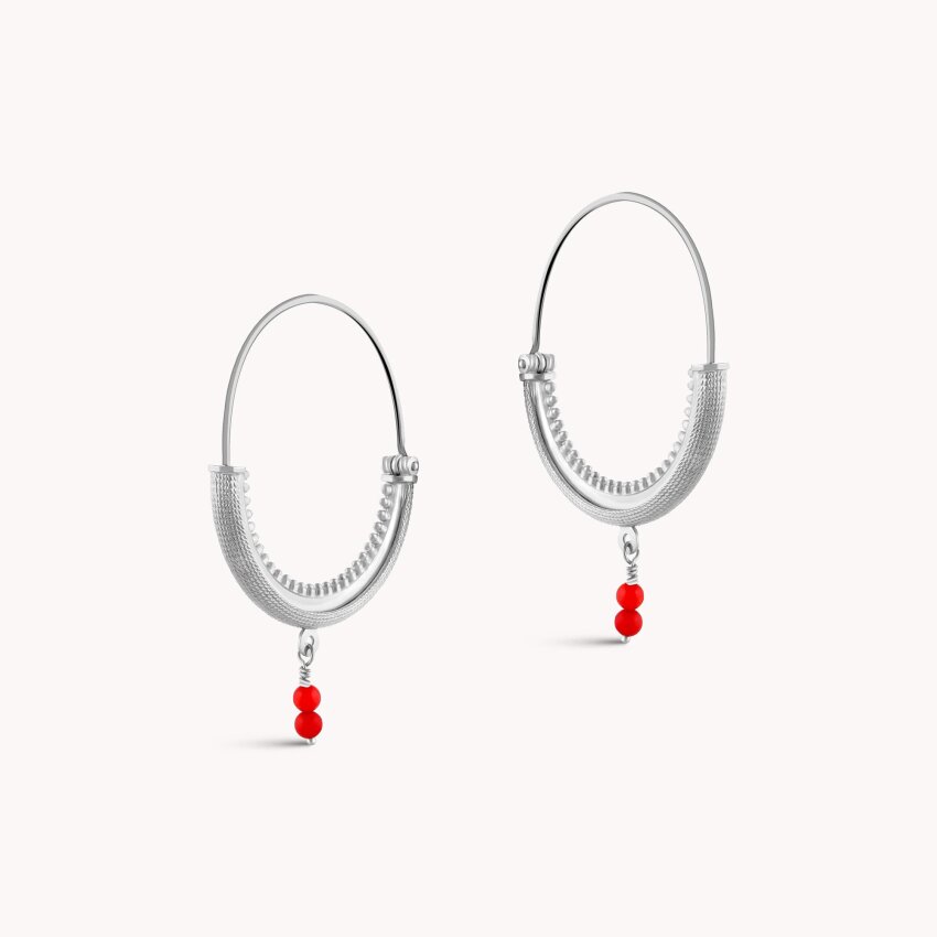 Srebrne naušnice Konavoke Medium