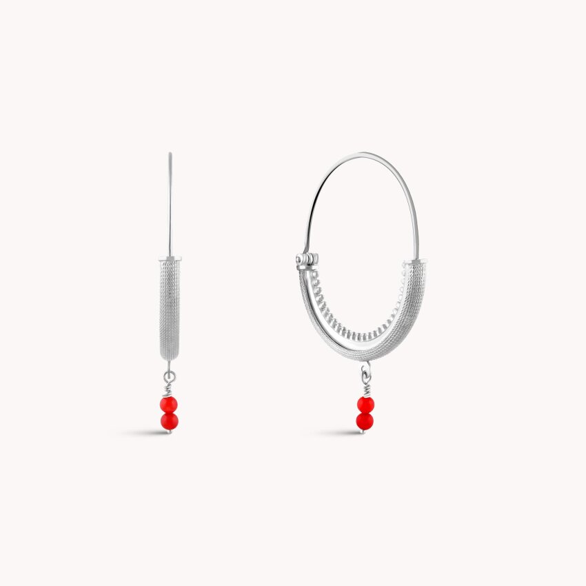 Srebrne naušnice Konavoke Medium