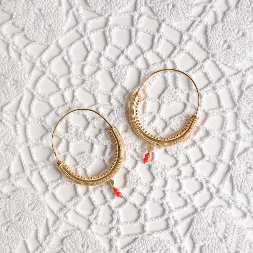 Srebrne naušnice Konavoke Large