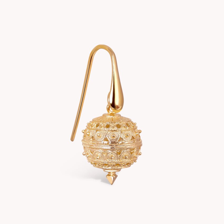 Srebrne naušnice Šibenski botun 18kt Pozlata