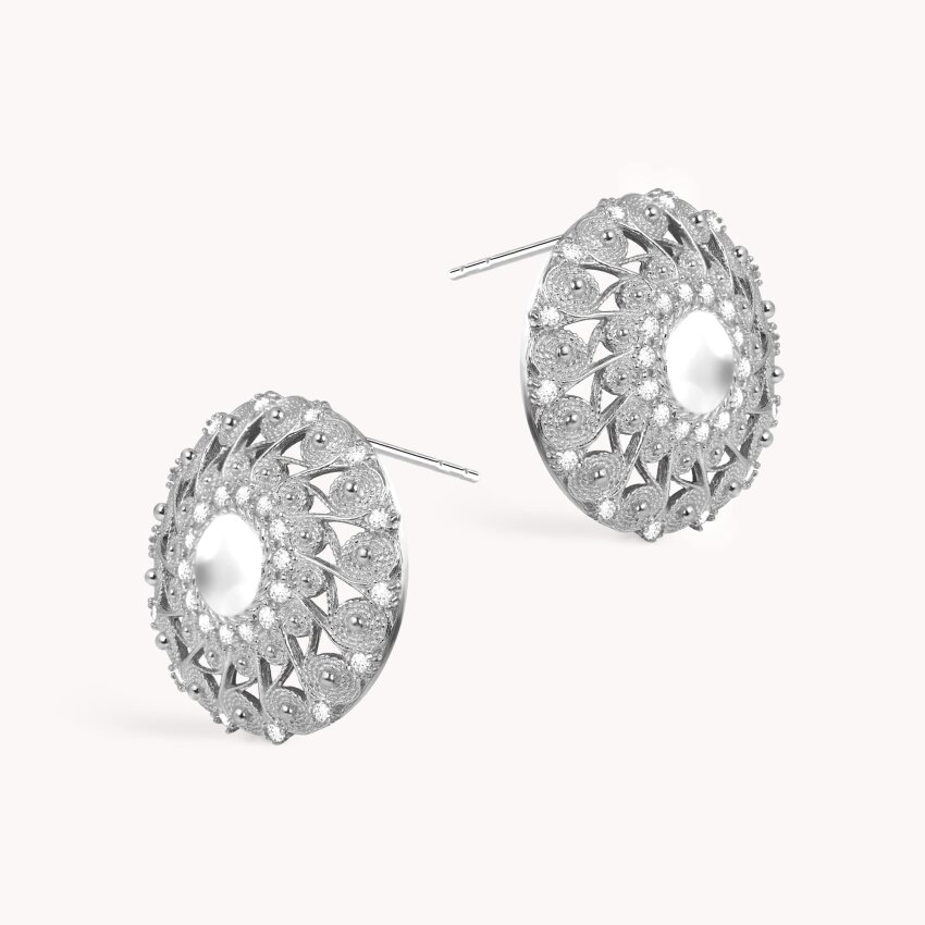 Srebrne naušnice Tradicijski Ukras