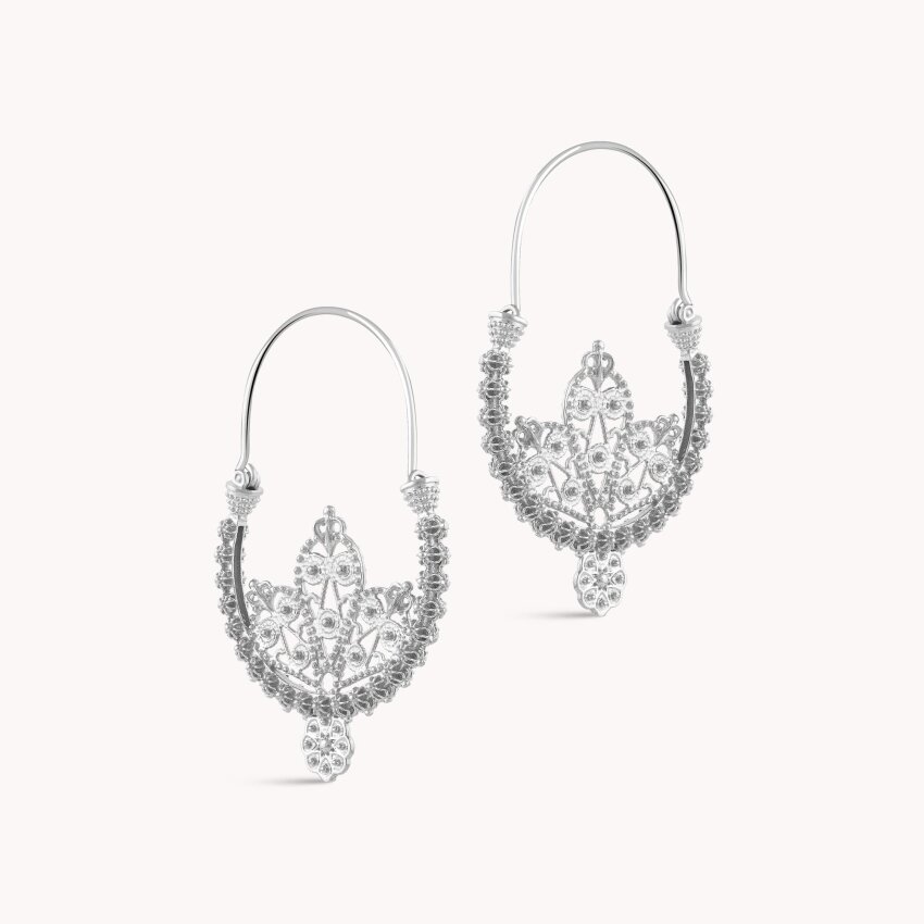 Srebrne naušnice Rećine Medium