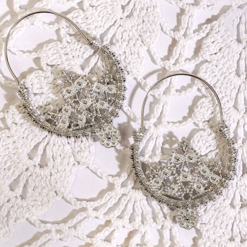 Srebrne naušnice Rećine Medium