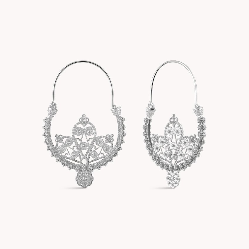 Srebrne naušnice Rećine Medium