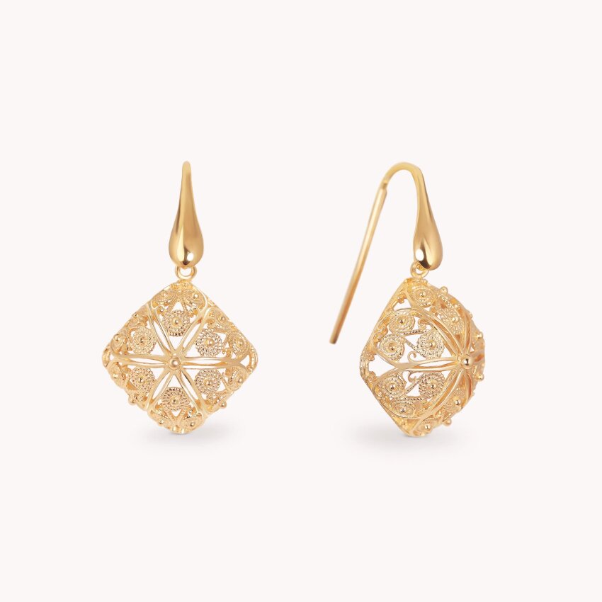 Srebrne naušnice Dalmatinske Kocke Medium