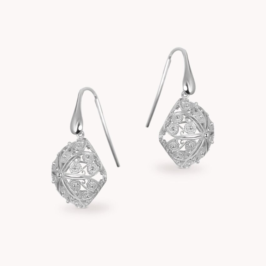 Srebrne naušnice Dalmatinske Kocke Medium