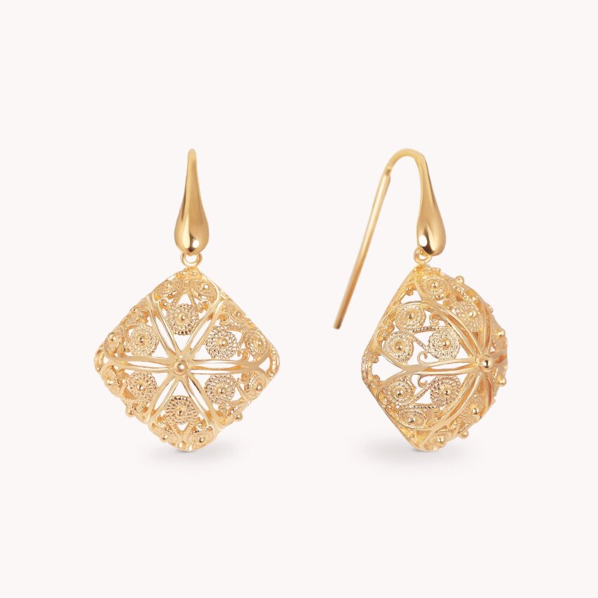 Srebrne naušnice Dalmatinske Kocke Large