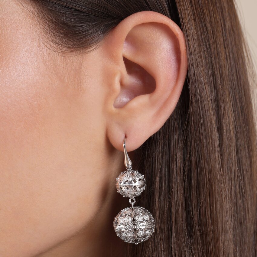 Srebrne naušnice Šibenski Botuni Large