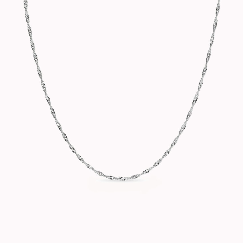 Srebrni lanac Singapore W-50cm