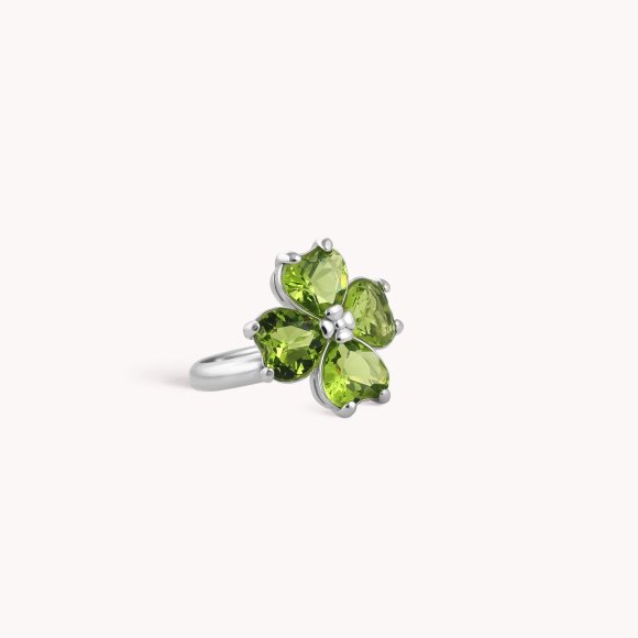 Srebrni prsten Green Clover