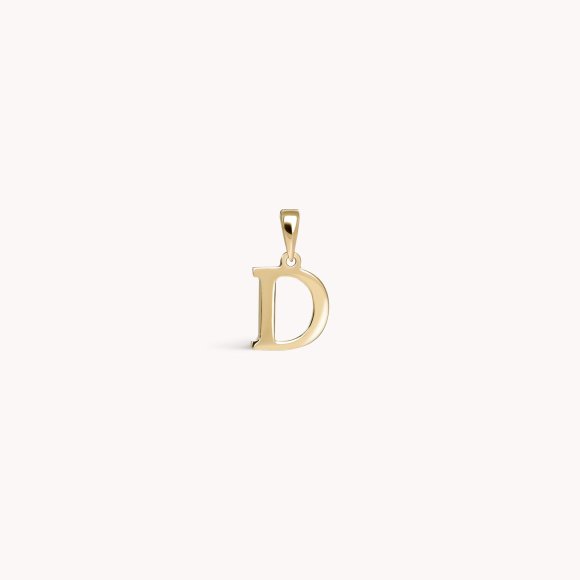 Zlatni privjesak Letter D