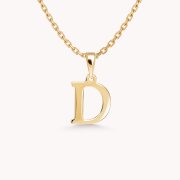 Zlatni privjesak Letter D