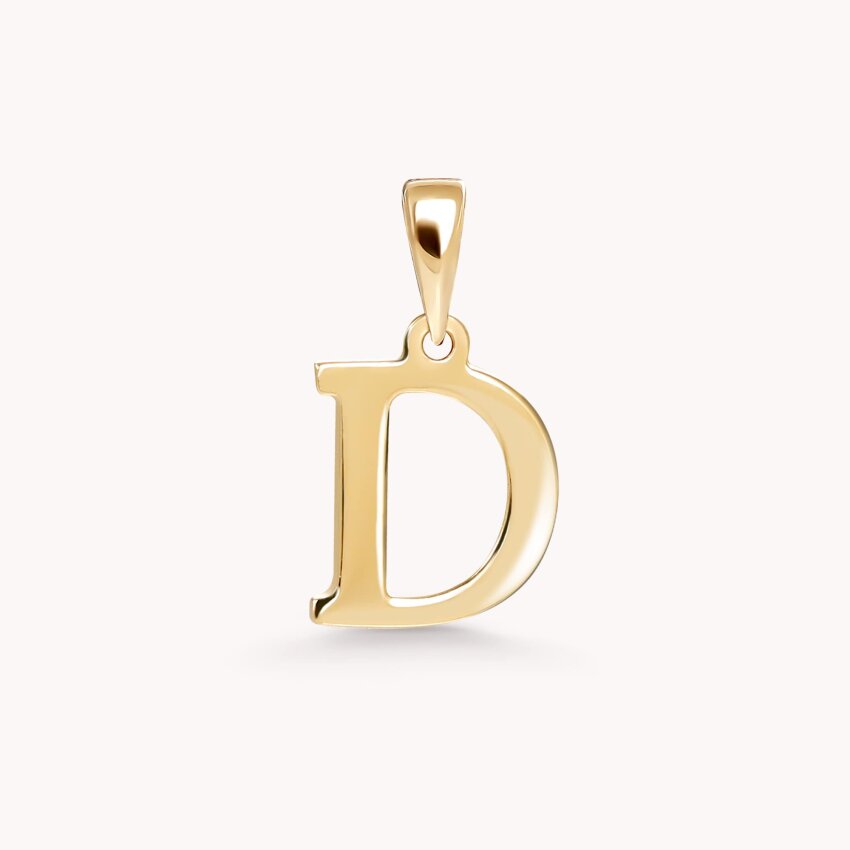 Zlatni privjesak Letter D