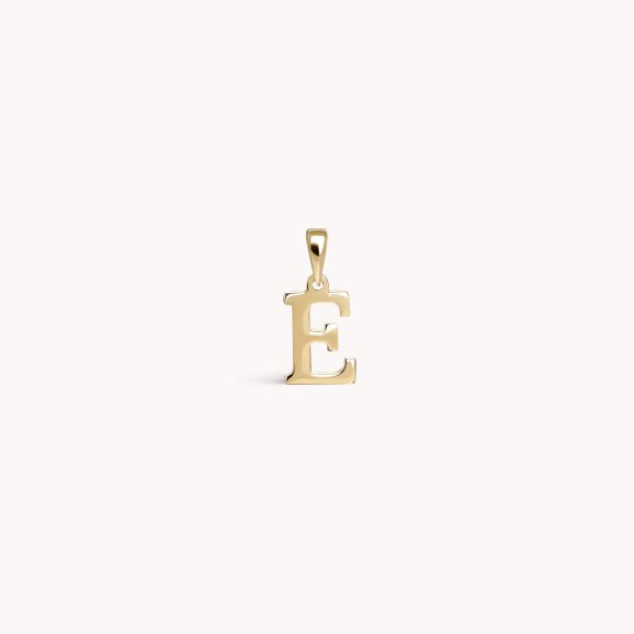 Zlatni privjesak Letter E