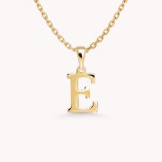Zlatni privjesak Letter E