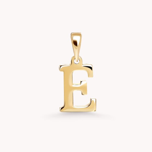 Zlatni privjesak Letter E