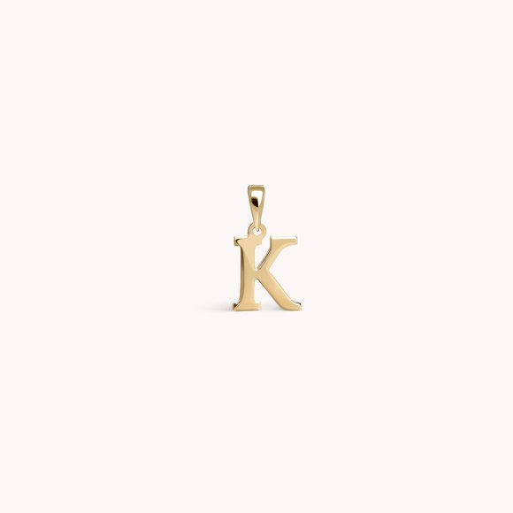 Zlatni privjesak Letter K