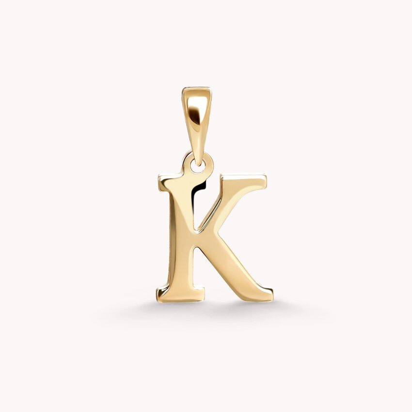 Zlatni privjesak Letter K
