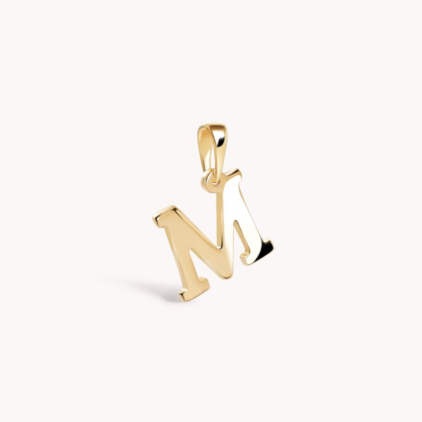 Zlatni privjesak Letter M