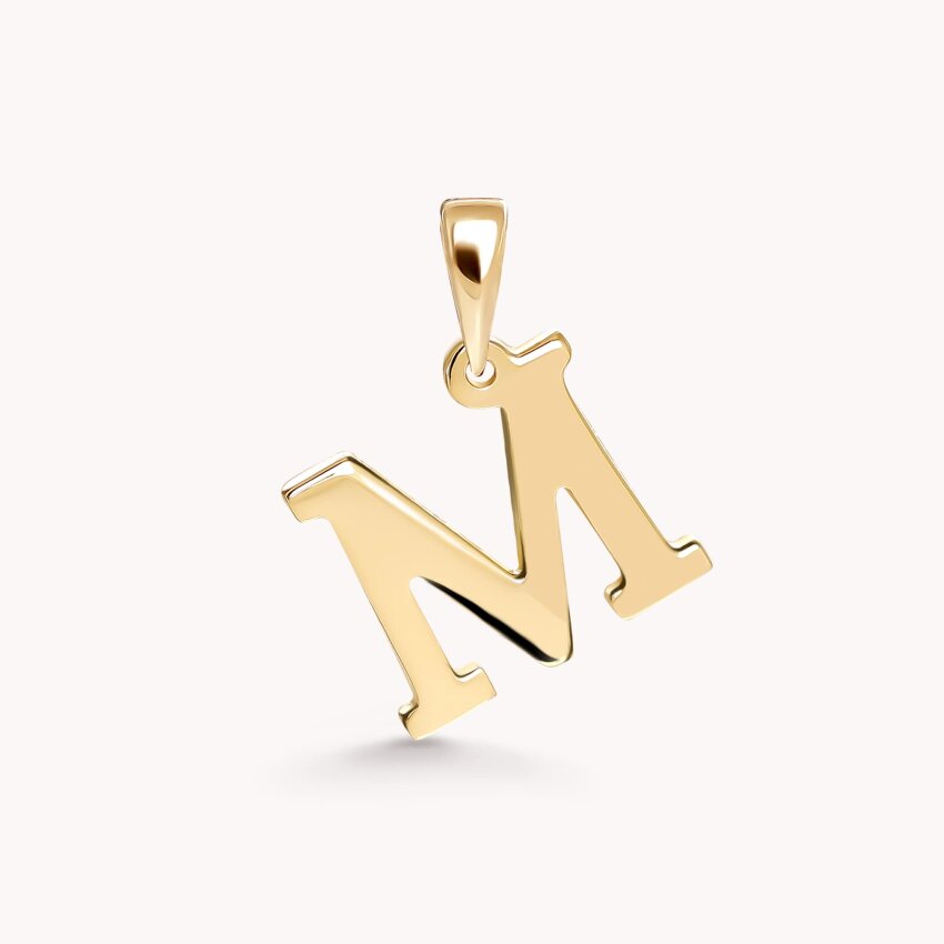 Zlatni privjesak Letter M