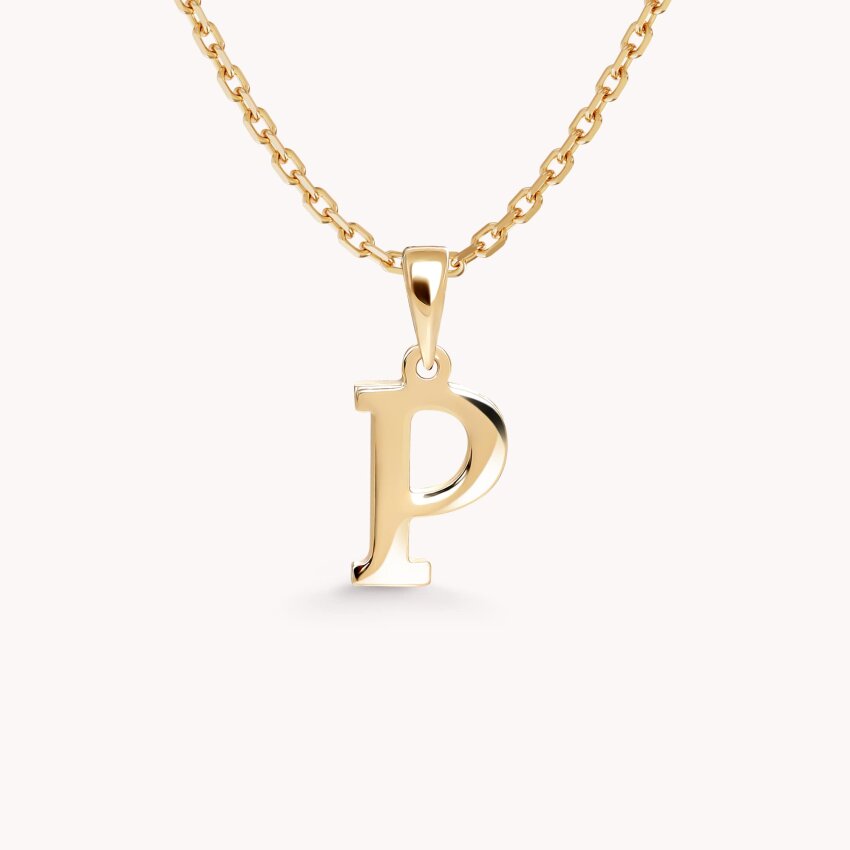 Zlatni privjesak Letter P