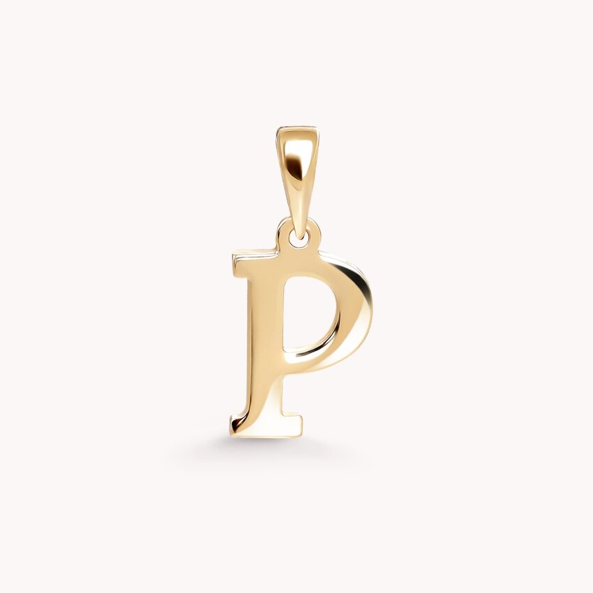 Zlatni privjesak Letter P