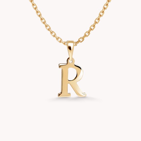 Zlatni privjesak Letter R