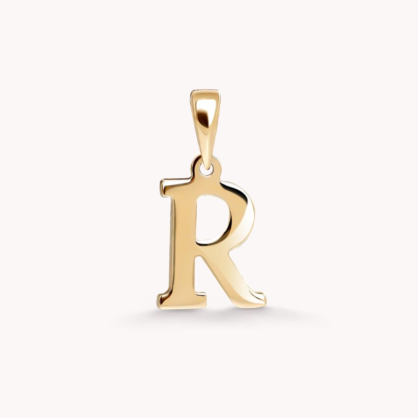 Zlatni privjesak Letter R
