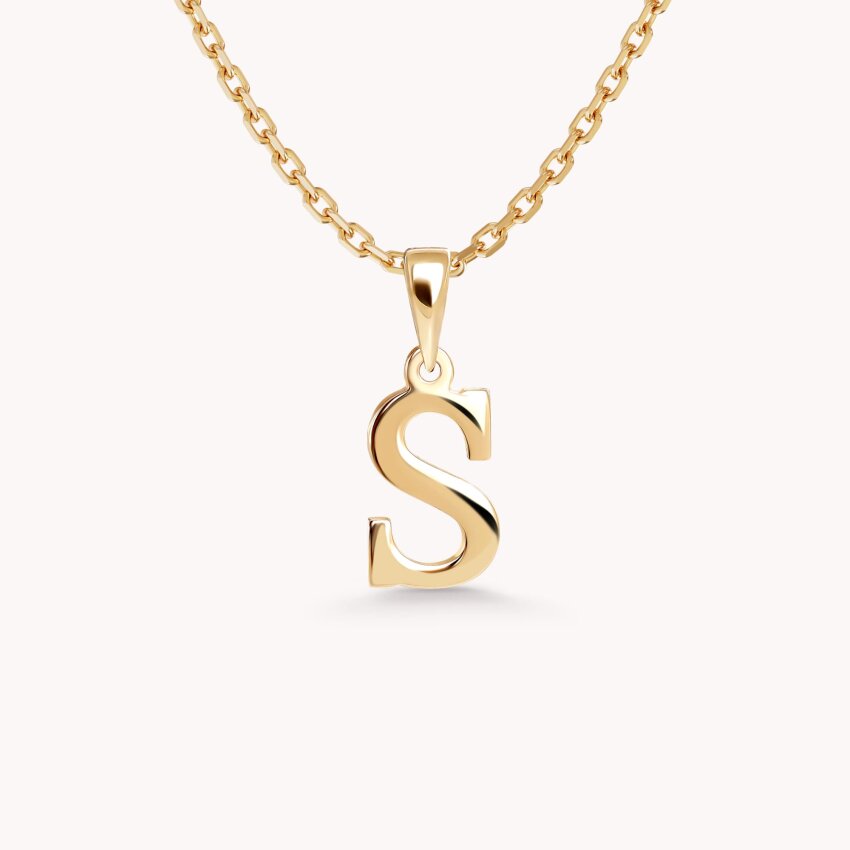 Zlatni privjesak Letter S