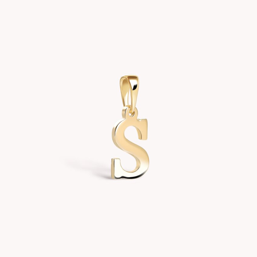 Zlatni privjesak Letter S
