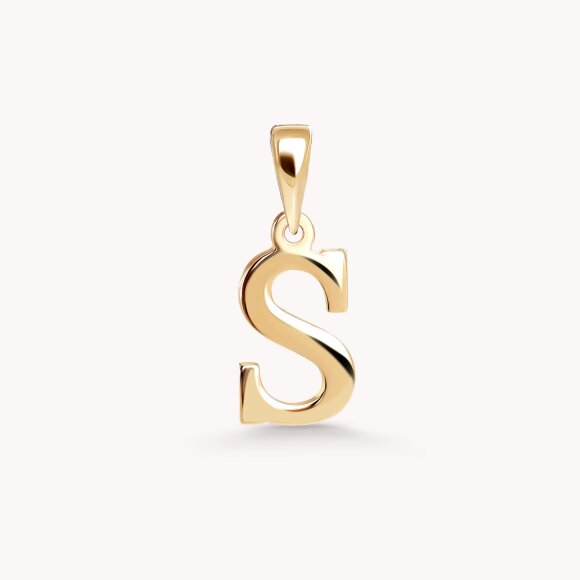 Zlatni privjesak Letter S