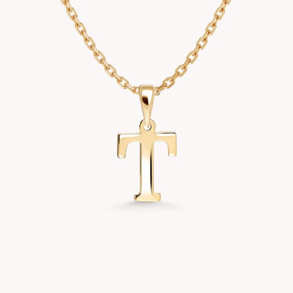 Zlatni privjesak Letter T