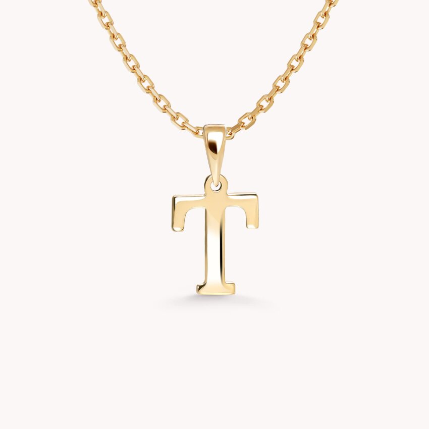 Zlatni privjesak Letter T