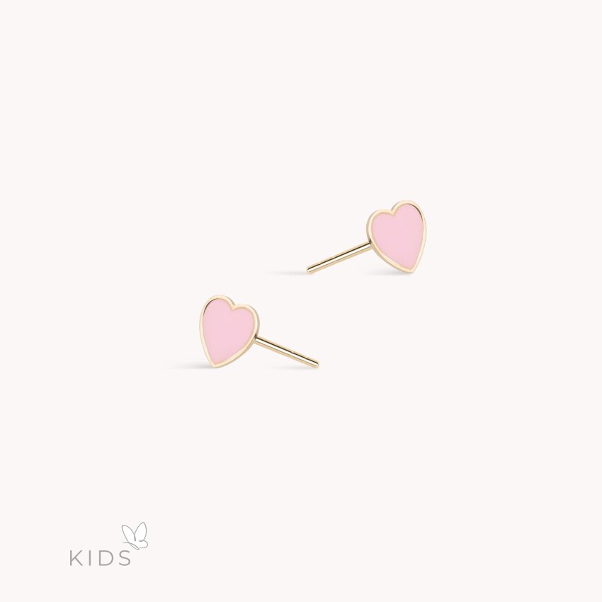 Zlatne naušnice Pink Love