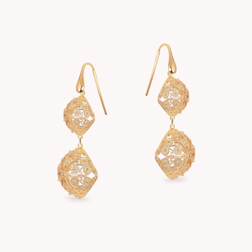 Srebrne naušnice Dalmatinske Kocke Large