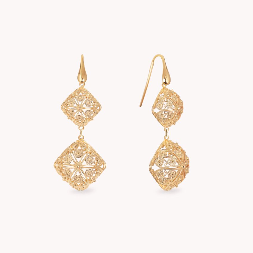 Srebrne naušnice Dalmatinske Kocke Large