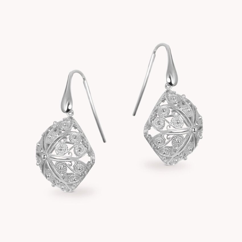 Srebrne naušnice Dalmatinske Kocke Large