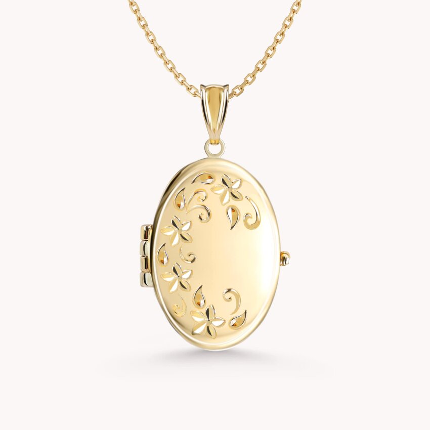 Zlatni privjesak Medaljon Nature