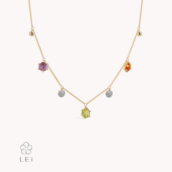 Colorful Diamond Necklace