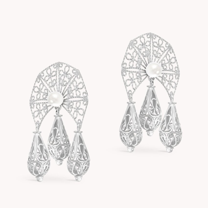 Srebrne naušnice Dalmatinska Čipka