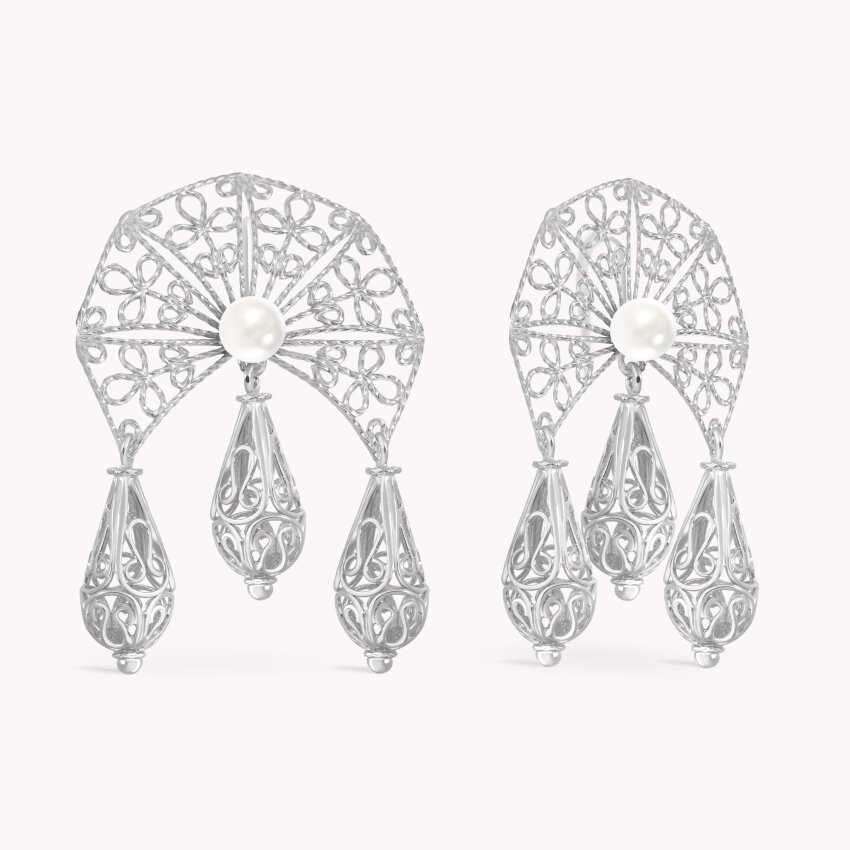 Srebrne naušnice Dalmatinska Čipka