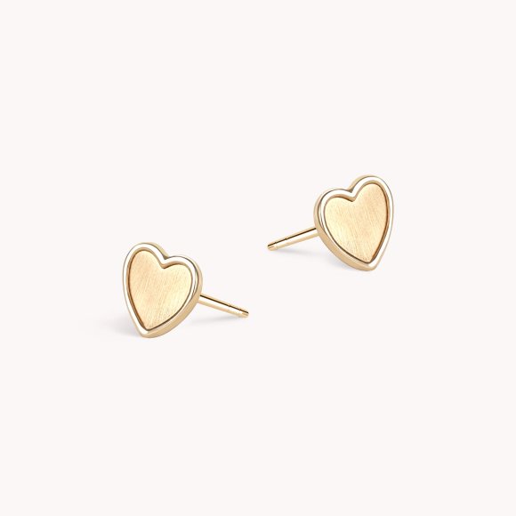 Zlatne naušnice Heart