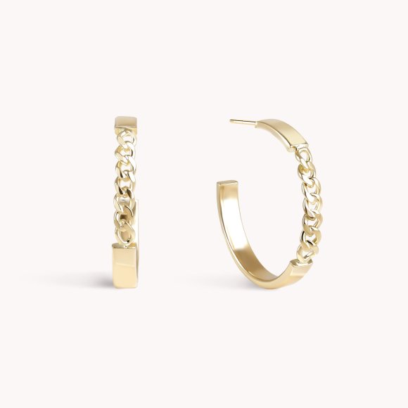 Zlatne naušnice Chain Medium