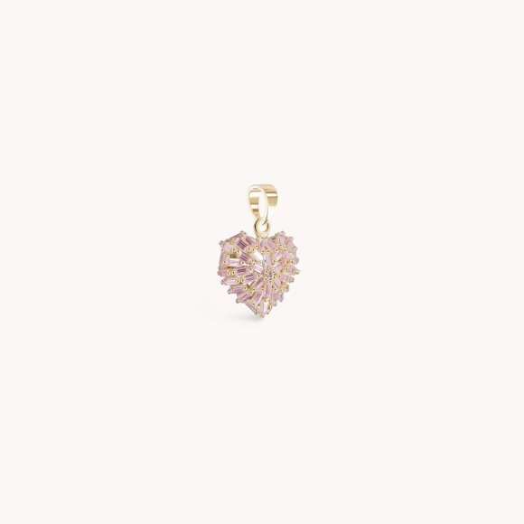 Zlatni privjesak Pink Heart