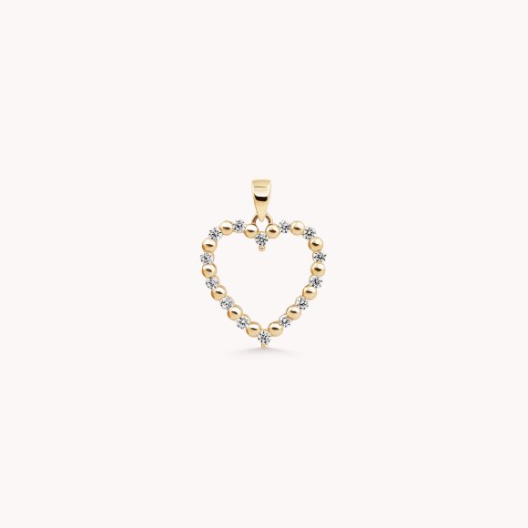 Zlatni privjesak Sparkling Heart
