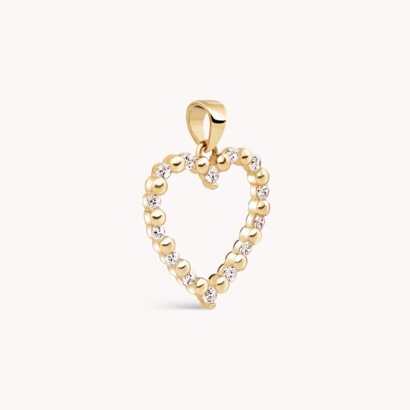 Zlatni privjesak Sparkling Heart