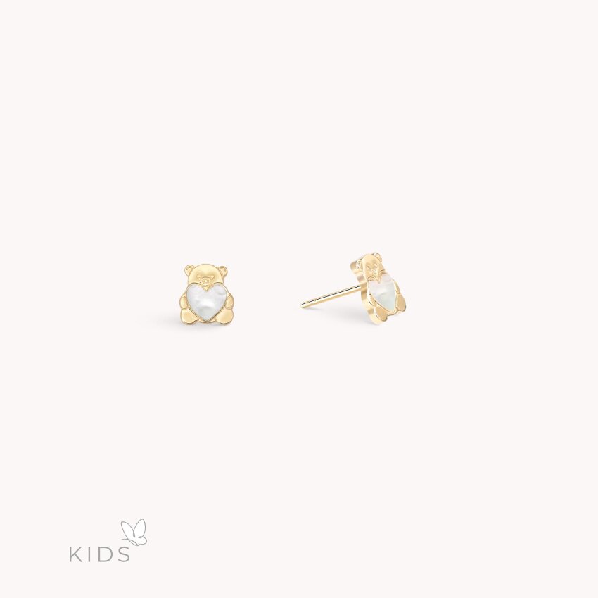 Zlatne naušnice Lovely Bear