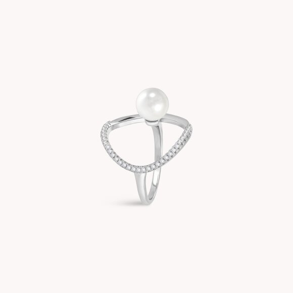 Srebrni prsten Pearl Glam