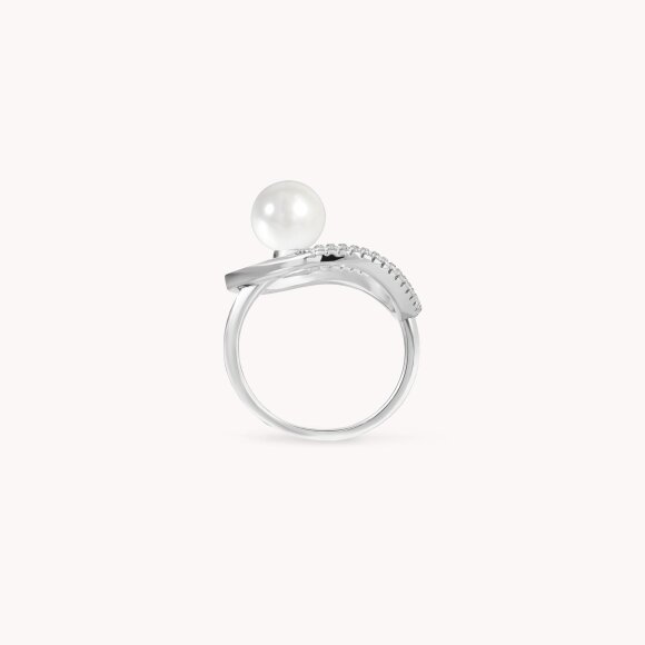 Srebrni prsten Pearl Glam
